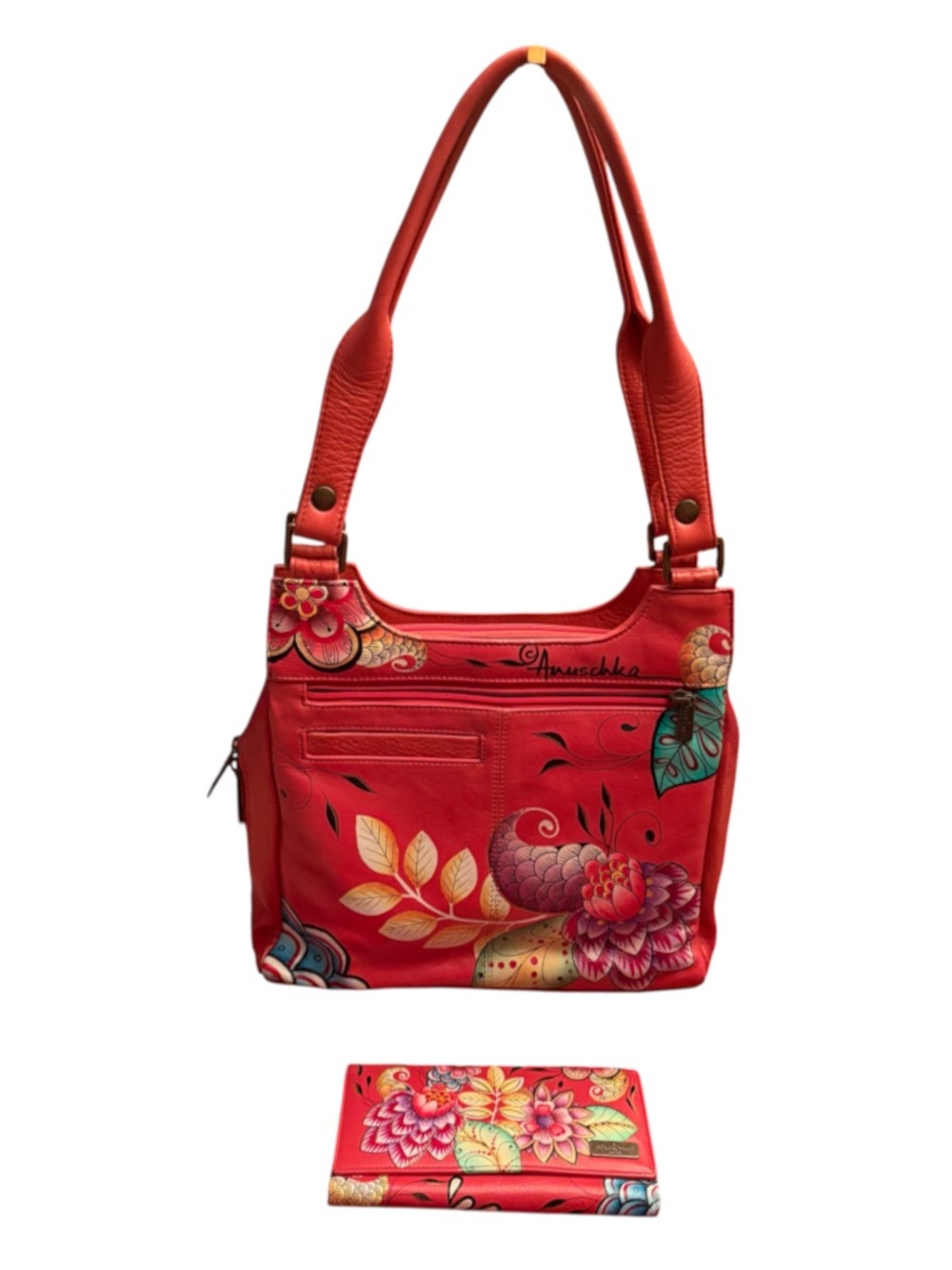 Anuschka 30th Anniversary Edition Purse and Wallet in Vibrant Tropical Floral